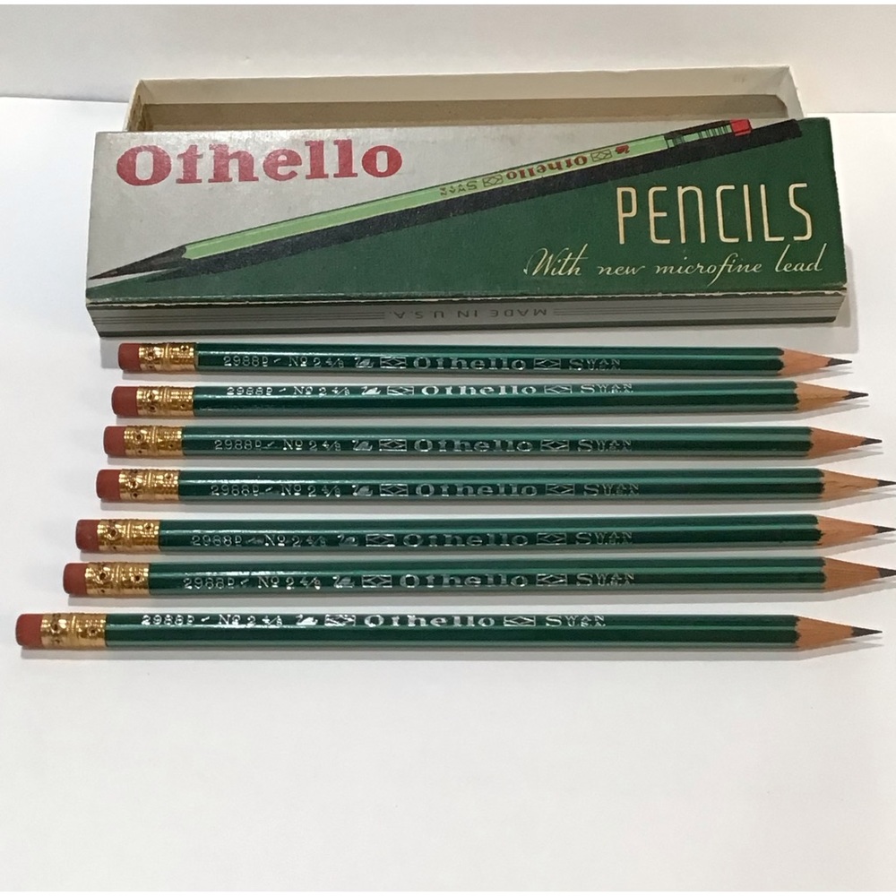 Vintage Othello Swan 2 4/8 pencils, USA new in box